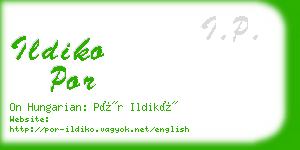 ildiko por business card